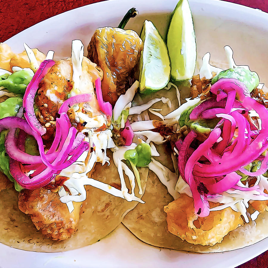 Baja Fish Tacos Digital Art by William Scott Koenig