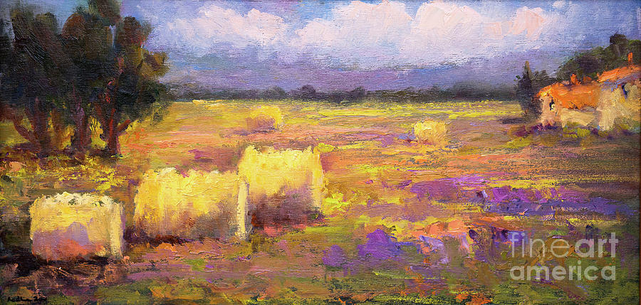 Bales of Hay Painting by Radha Rao