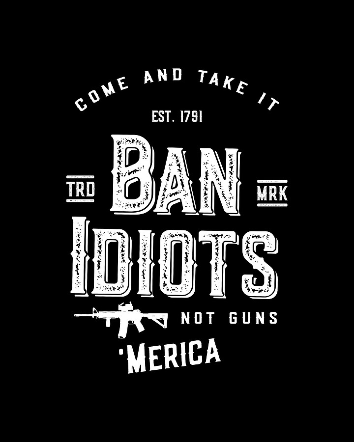Ban Idiots Not Guns 2A Digital Art by Flippin Sweet Gear