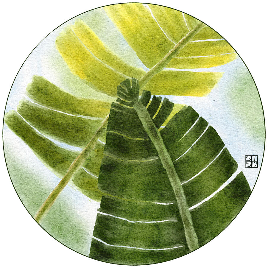 Banana Leaf Plants Digital Art by Snow Iris Studio