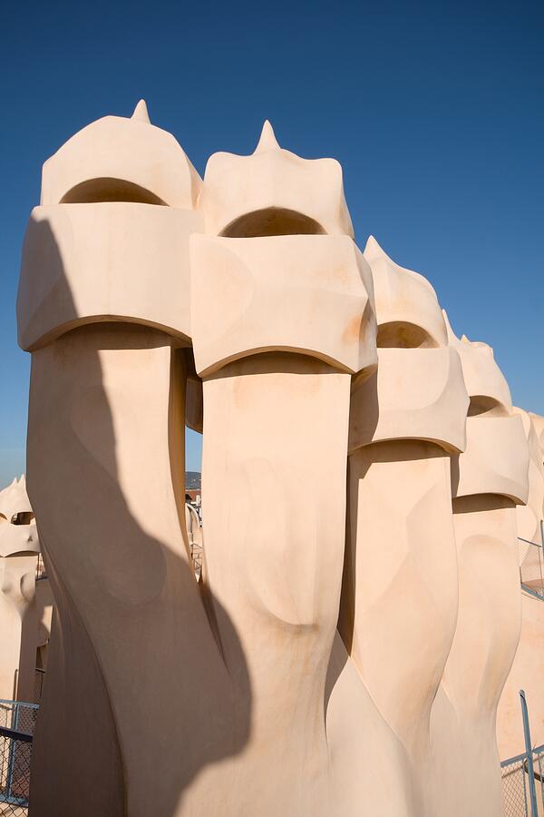 Barcelonas Whimsical Chimneys Photograph by Travel Essayist