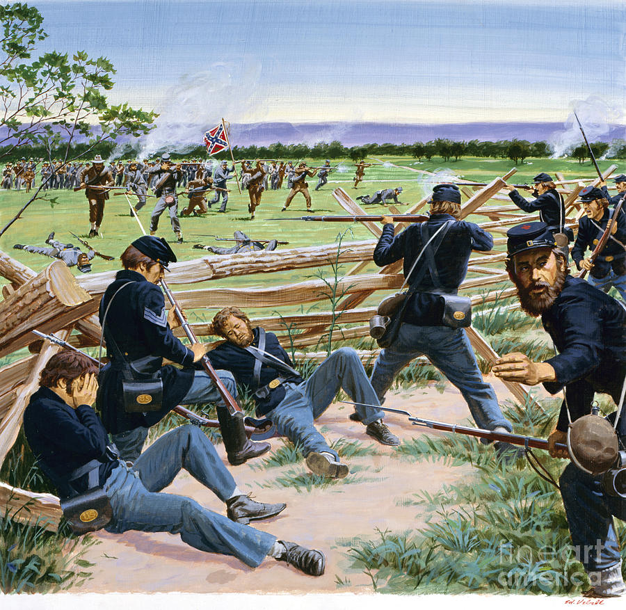 Battle of Gettysburg Painting by Ed Vebell