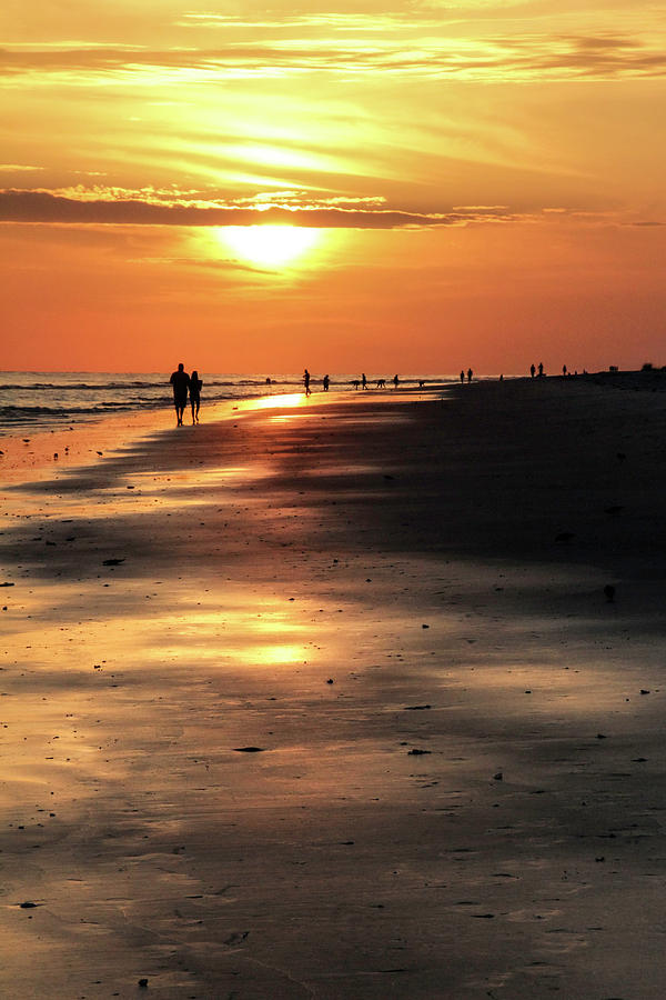 Beach Sunset 2B Photograph by Sally Fuller