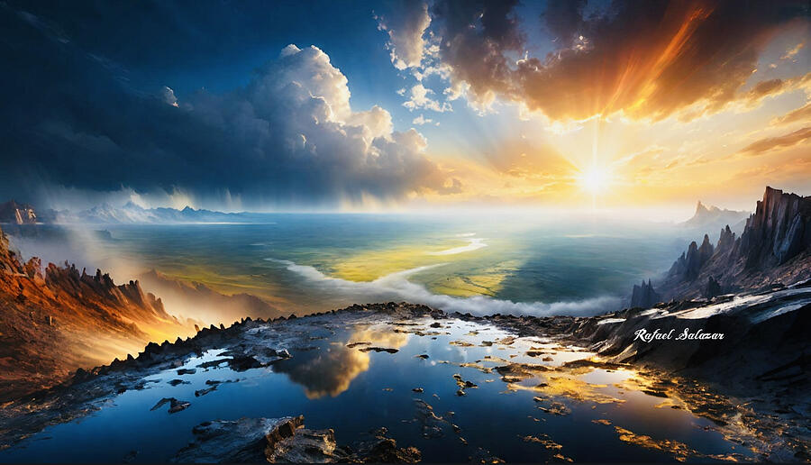 Beyond the Edge Digital Art by Rafael Salazar