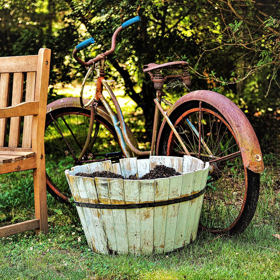 Bicycle Bench1 Photograph by John Linnemeyer