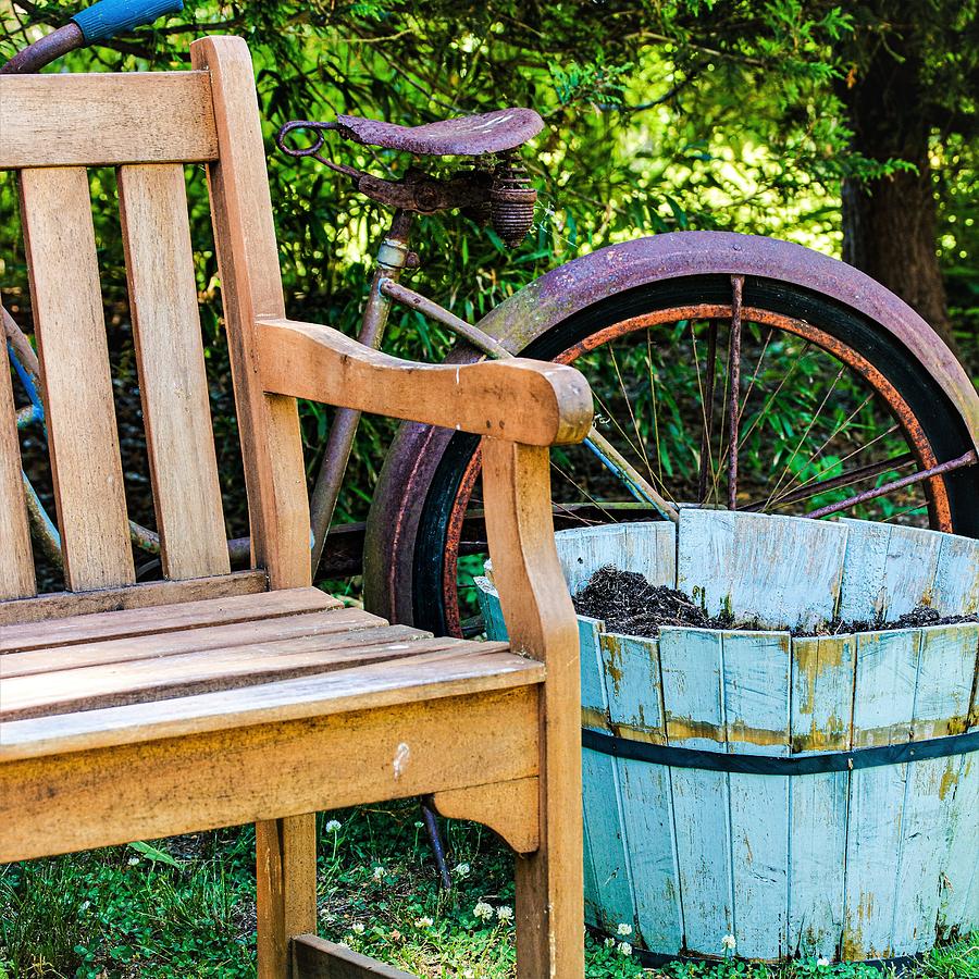 Bicycle Bench3 Photograph by John Linnemeyer