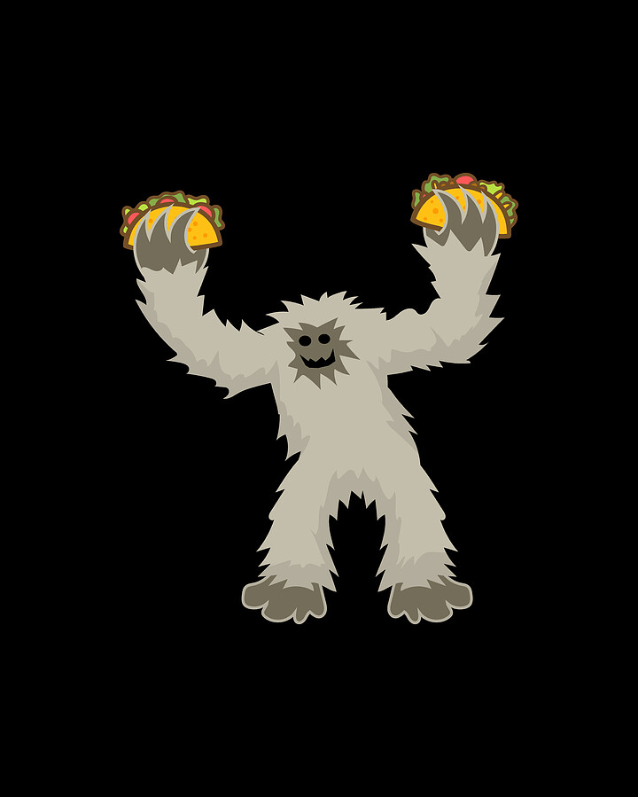 Bigfoot Loves Tacos Digital Art by Flippin Sweet Gear