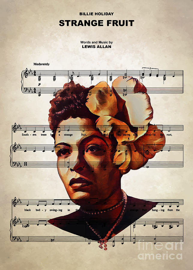 Billie Holiday - Strange Fruit Digital Art by Bo Kev - Metal Posters