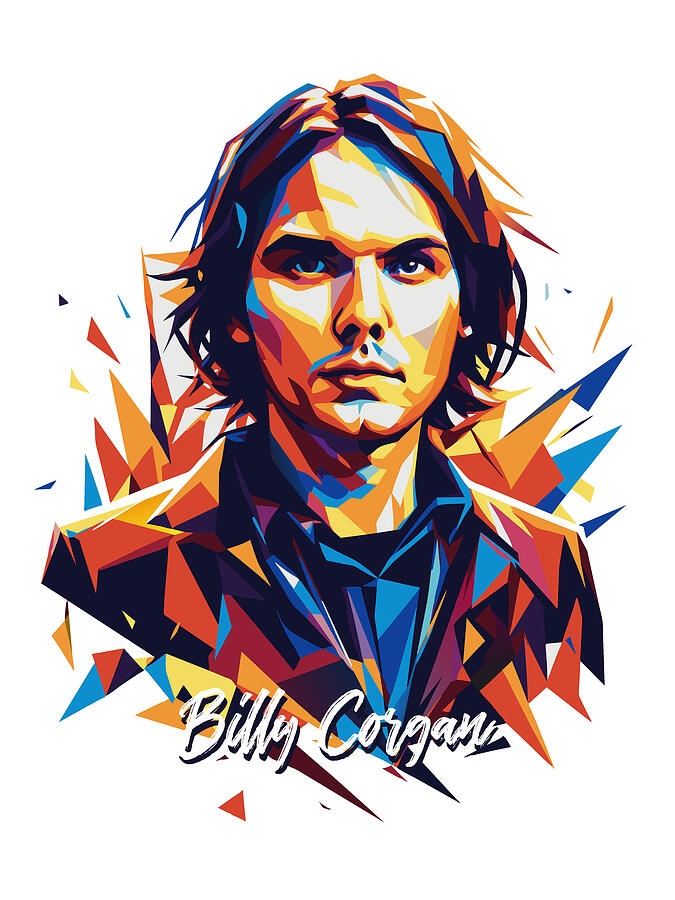 Billy Corgan #3 in WPAP Pop Art Digital Art by Vector Artnesia