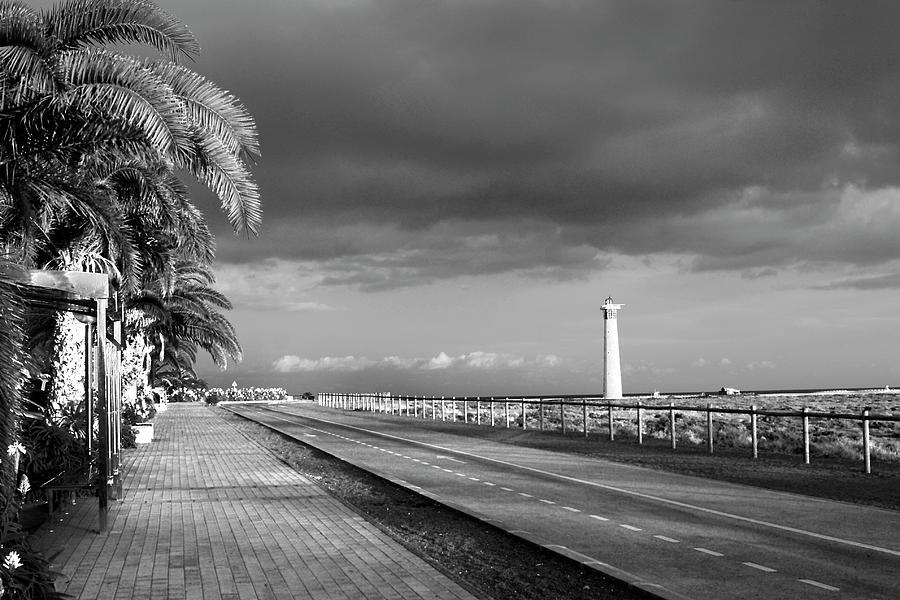 Black and white road Photograph by Severija Kirilovaite