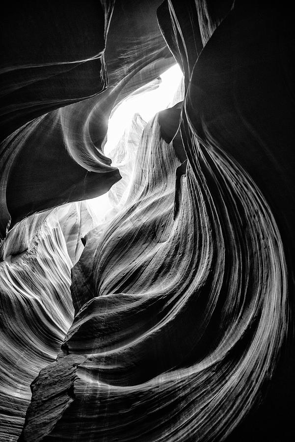 Black Arizona Series - Antelope Canyon Natural Wonder Photograph by Philippe HUGONNARD