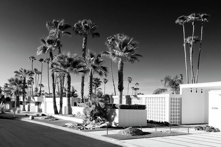 Retro California Street Scene Photograph - Black California Series - Retro White House by Philippe HUGONNARD