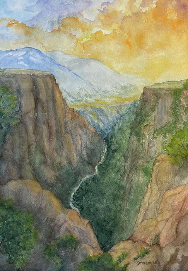 Black Canyon of Gunnison Natl Forest Painting by Judy Strickland