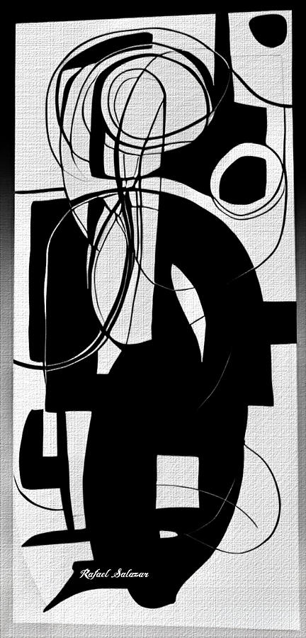 Black Lines Whisper Loud Digital Art by Rafael Salazar