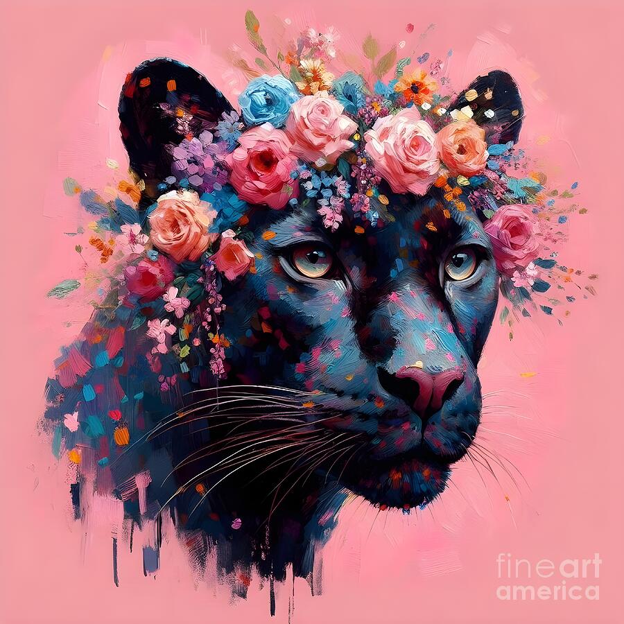 Black Panther Ai Art by Lucia Stewart