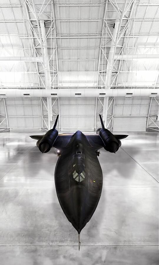 SR-71 Blackbird in Hangar Photograph - Blackbird by Dave Koch - Aircraft Photography