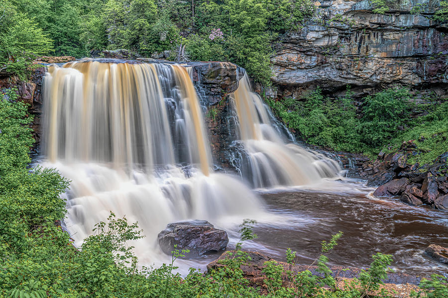 Blackwater Falls Flowing Photograph by Chris Allmendinger