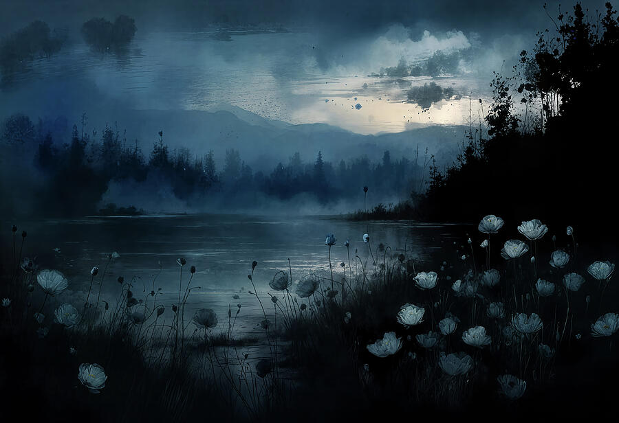 Blue Dawn Over Lake Superior Digital Art by Deb Beausoleil