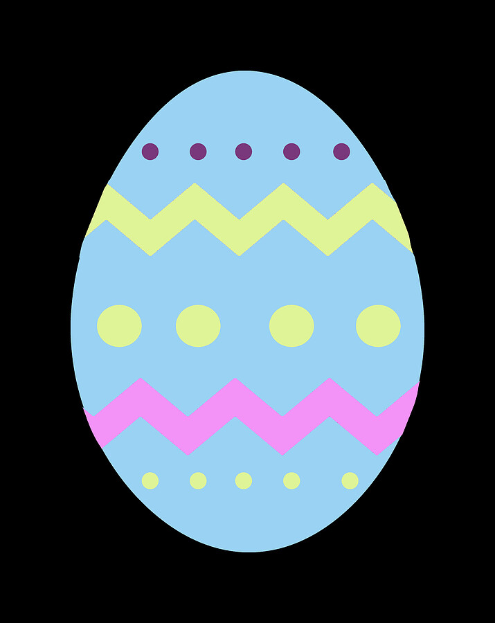 Blue Easter Egg Digital Art by Flippin Sweet Gear