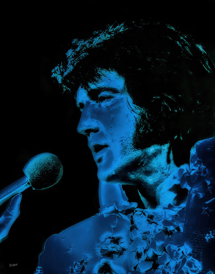 Blue Elvis Digital Art by Bruce Block