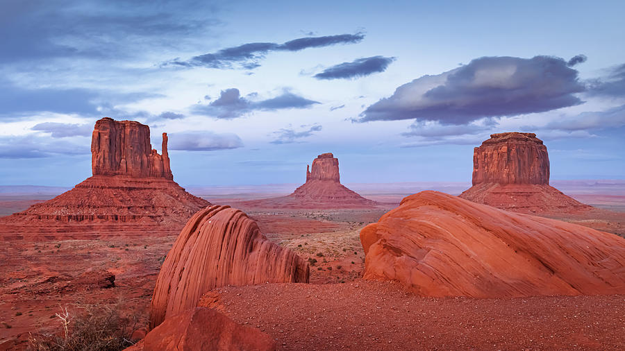 Blue Hour at Monument Valley Photograph by Richard DeYoung