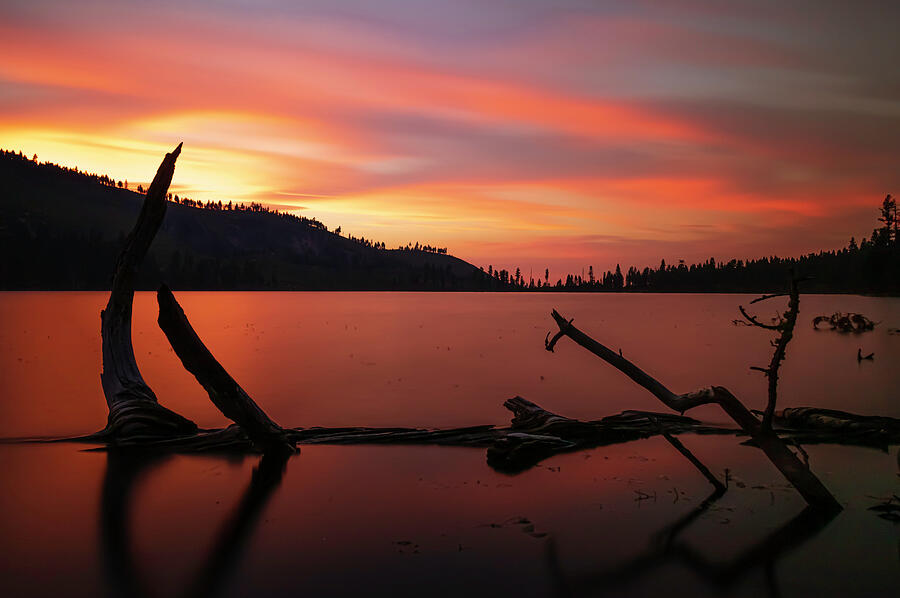 Blue Lake Sunset Photograph by Mike Lee