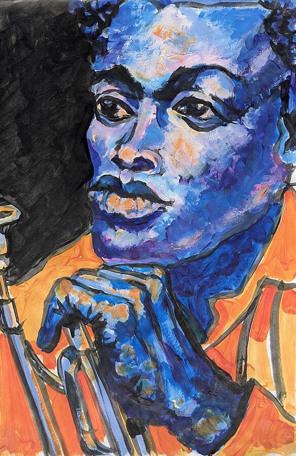 Violet and Orange Blues Painting by Jackson Ordean