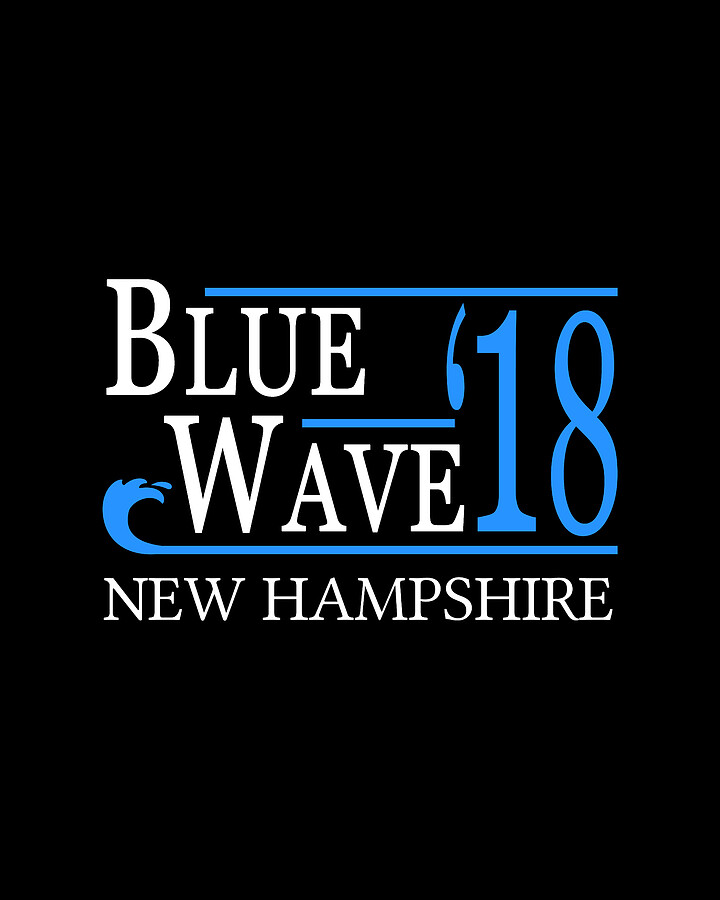 Blue Wave NEW HAMPSHIRE Vote Democrat Digital Art by Flippin Sweet Gear