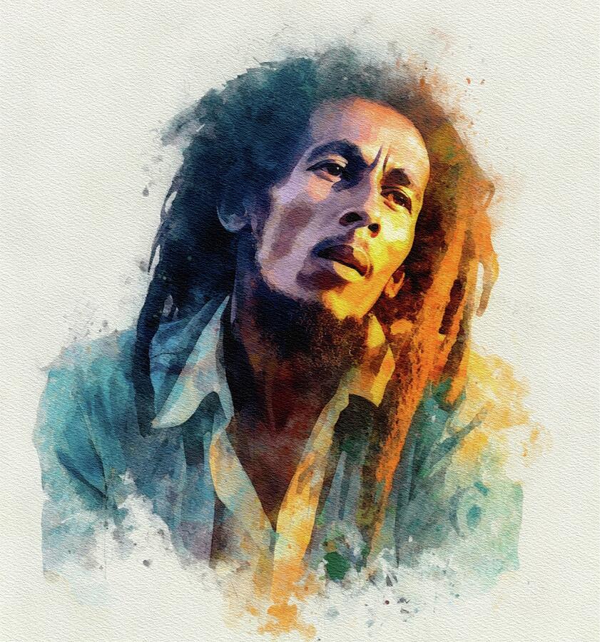 Jon Springfield Bob Marley Portrait Painting by John Springfield - Metal Posters