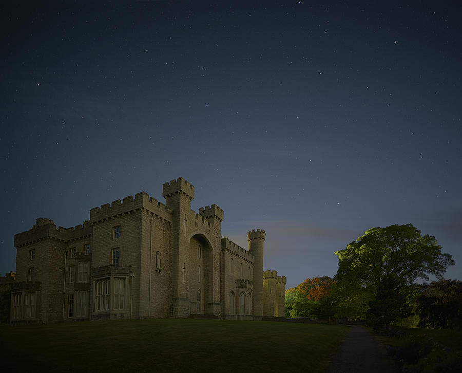 Bodelwyddan Castle Under the Night Sky Photograph by Charnwood Photography Fine Art