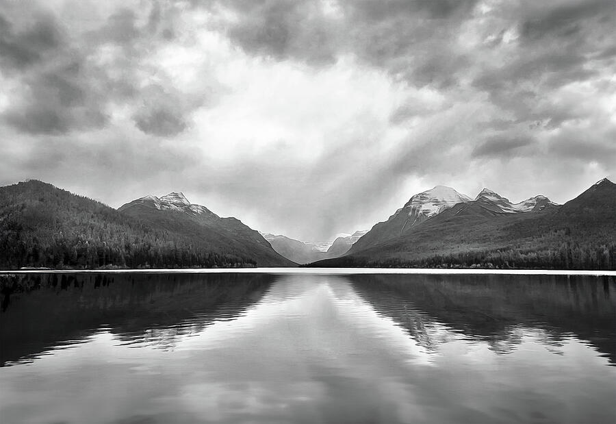 Bowman Lake, Glacier N.P. Photograph by Joe Schofield