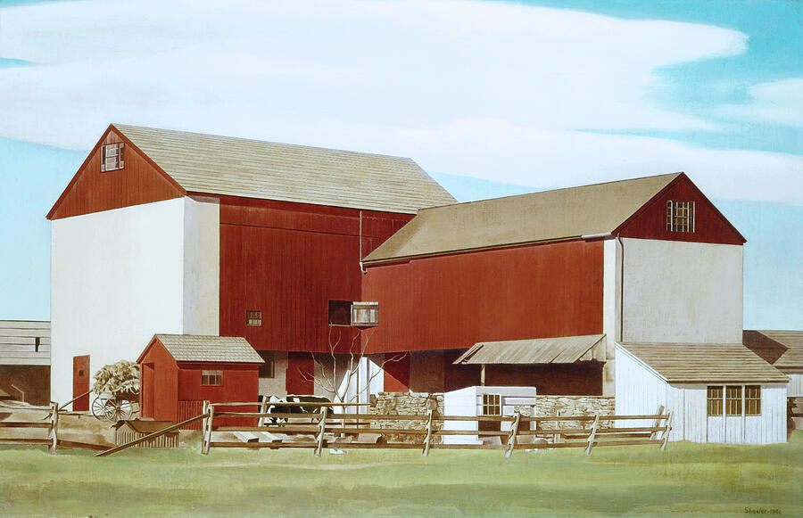 Bucks County Barn by Charles Sheeler Painting by Charles Sheeler