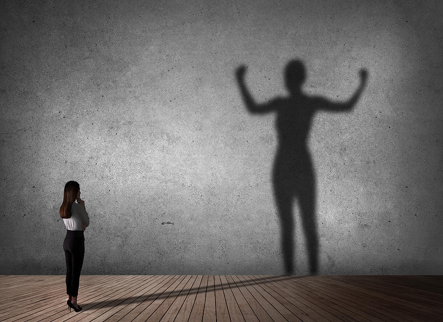 Businesswoman powerful of shadow Photograph by Themacx