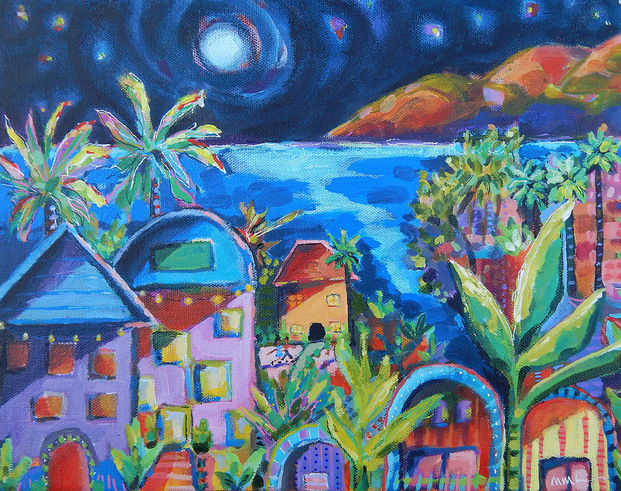 By the Light of the Moon Painting by Mary Conner