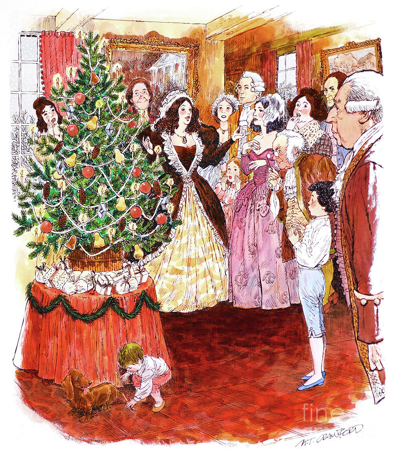 1781 Christmas In Canada Painting by Mel Crawford