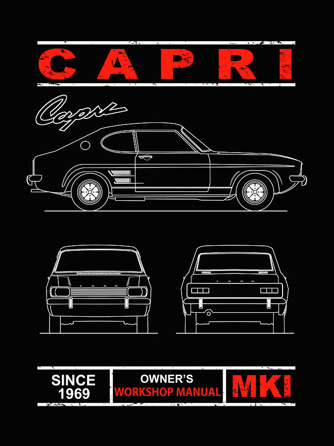 Capri Blueprint Photograph by Mark Rogan - Metal Posters