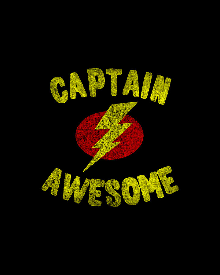 Captain Awesome Retro Digital Art by Flippin Sweet Gear