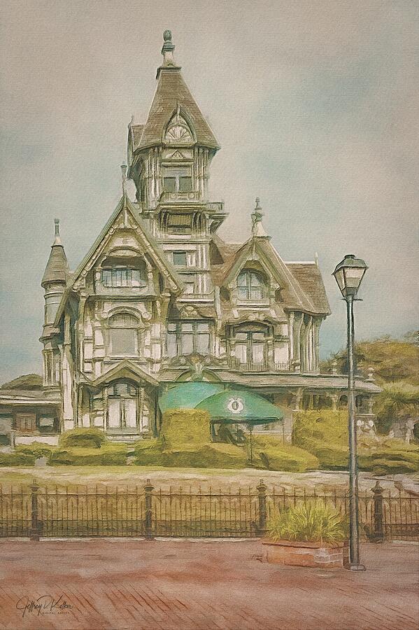 Carson Mansion Painting by Jeffrey Kolker