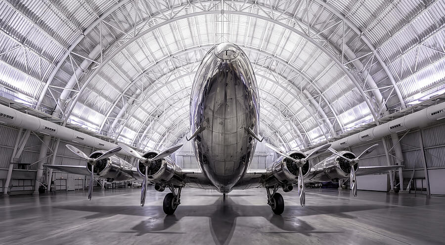 Historic Aircraft in Hangar Photograph - Cathedral of Flight by Dave Koch - Aircraft Photography