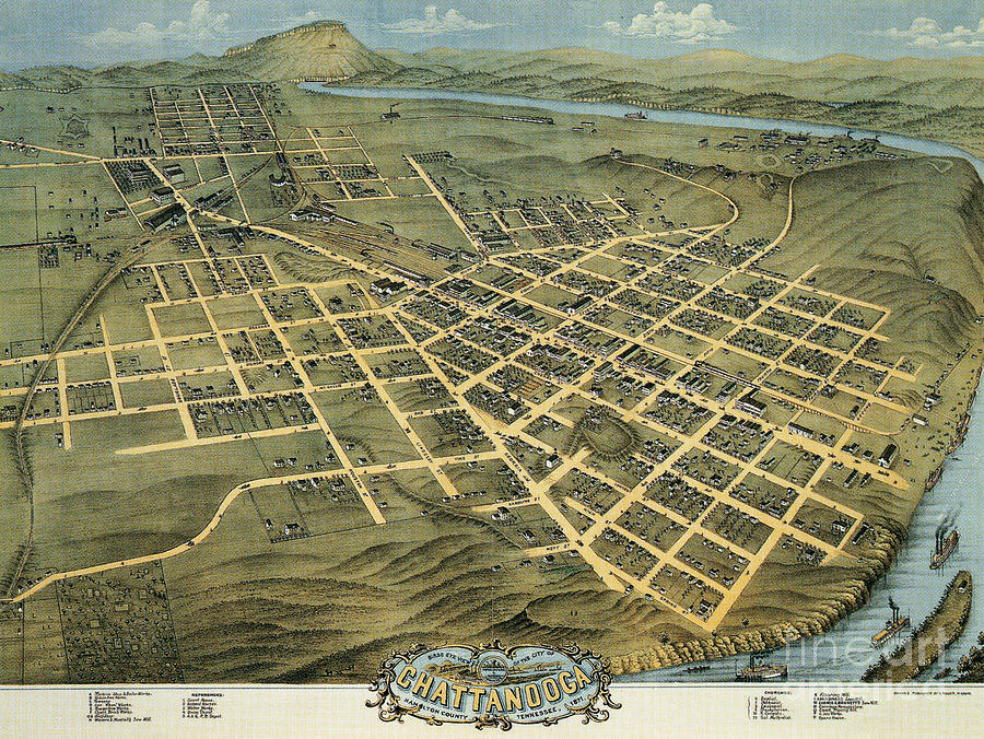 Cattanooga, Tennessee, 1871 by Albert Ruger