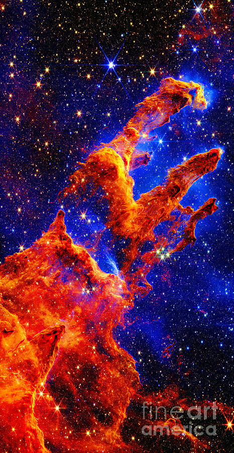 Celestial Pillars in Space Digital Art - Celestial Pillars in Space by Stefano Senise