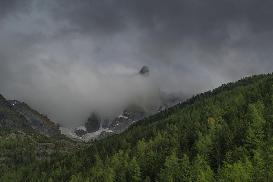 Chamonix countryside with Mont Blanc Photograph by Andrew Lalchan