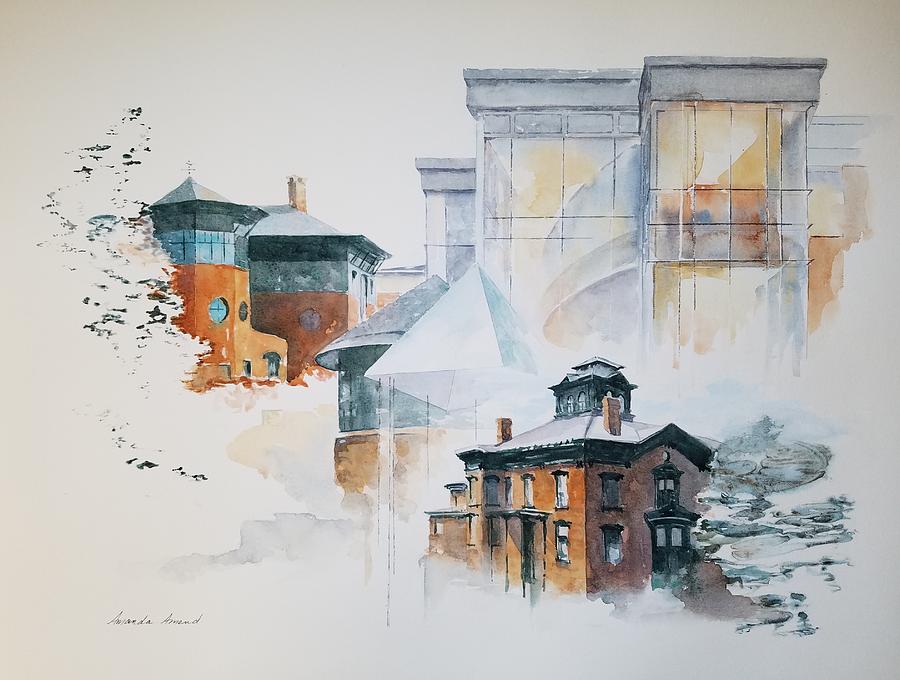 Champlain College Montage Painting by Amanda Amend