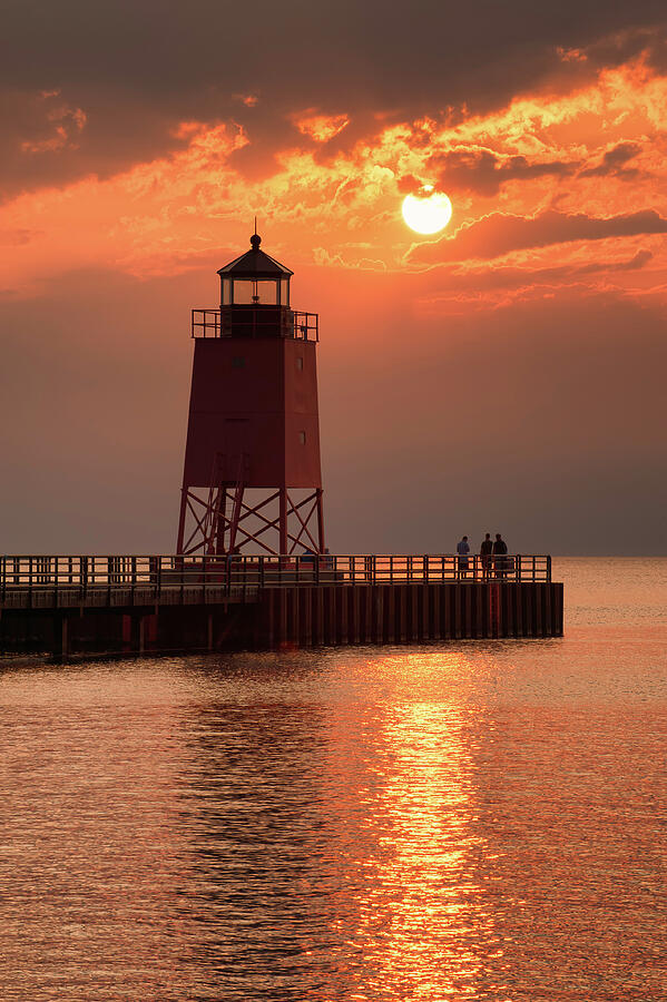 Charlevoix South Pier Light Photograph by Michael Collins