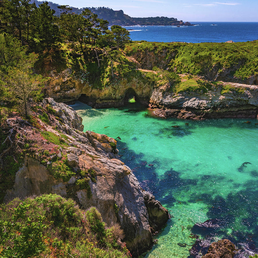 China Cove Sea Arch Squared - Point Lobos, California Photograph by Abbie Warnock