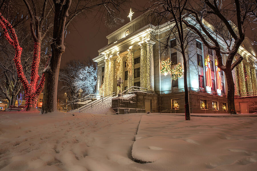 Christmas Corner Court House Photograph by Matt Halvorson