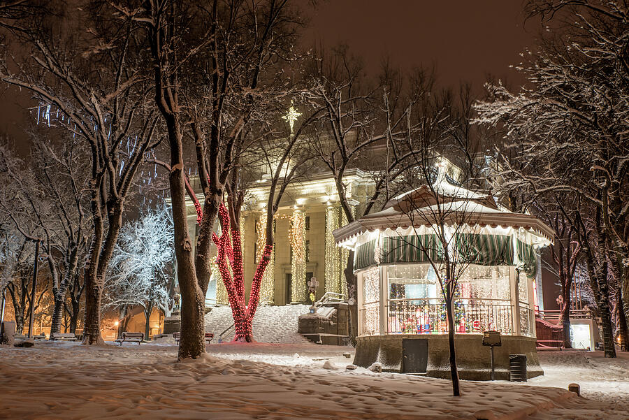 Christmas Gazebo Photograph by Matt Halvorson