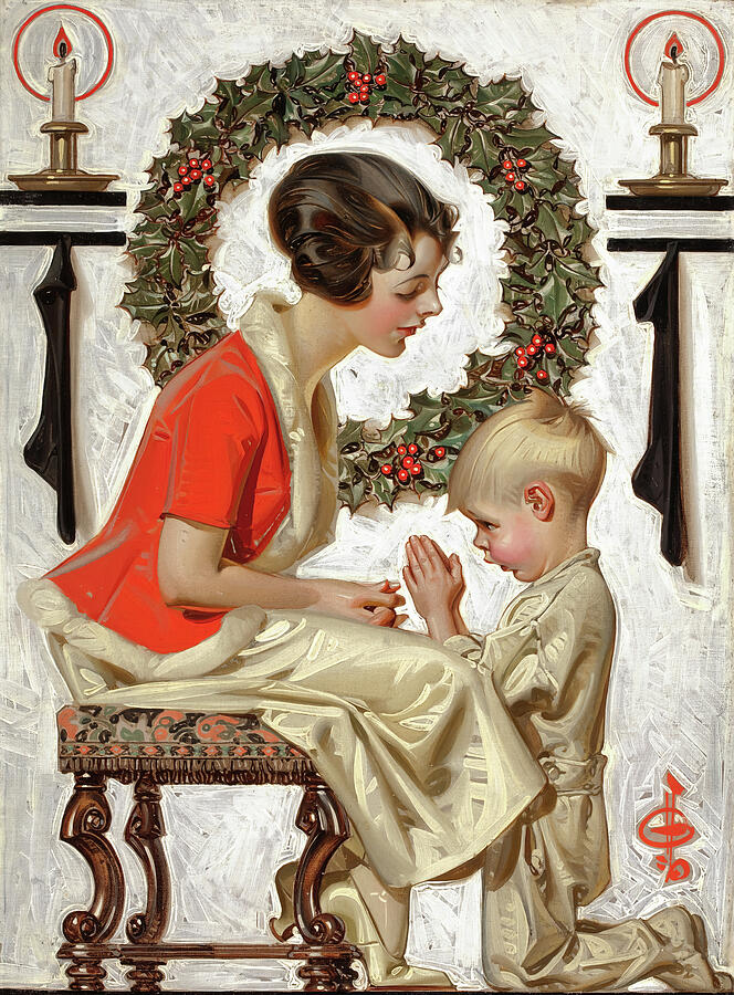 Christmas Magazine Cover 1921 Mixed Media by Joseph Christian