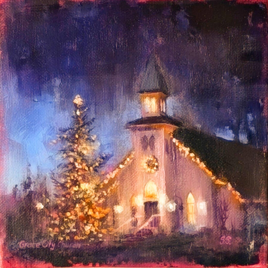 Church Chapel, Wenatchee Painting by Sasha S Fair