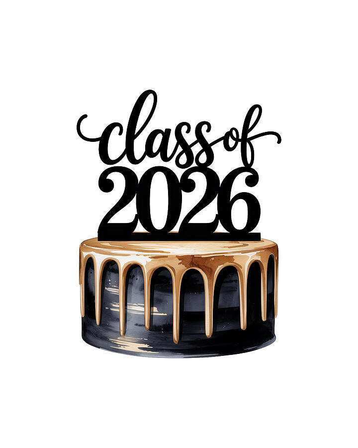 Class of 2026 Celebration Cake Digital Art by Joanna Redesiuk - Metal ...
